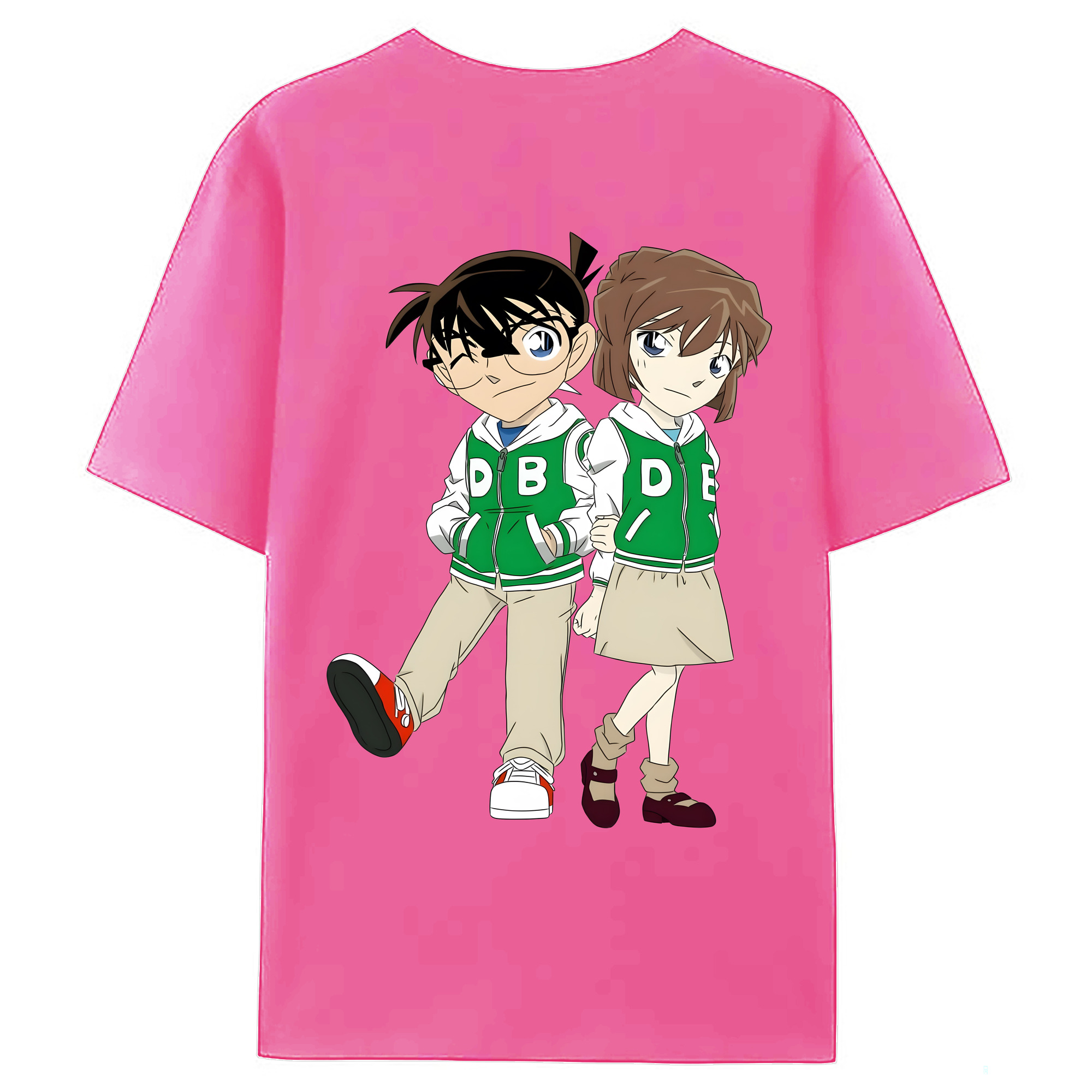 （画像用） 名探偵コナン 江戸川 コナン Detective Conan Conan Edogawa レディース半袖Tシャツ(バックプリント)